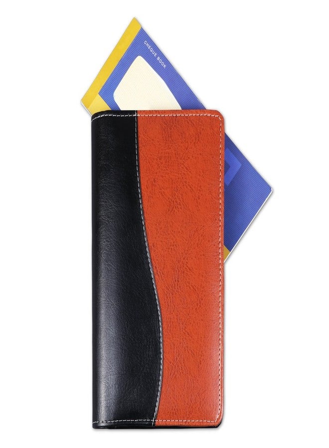COI Expendable Leatherette Multiple Cheque Book Holder | Document Holder (Brown and Black) - Image 5